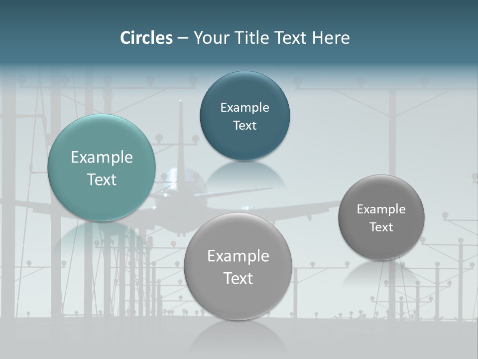 A Plane Flying In The Sky With The Moon In The Background PowerPoint Template