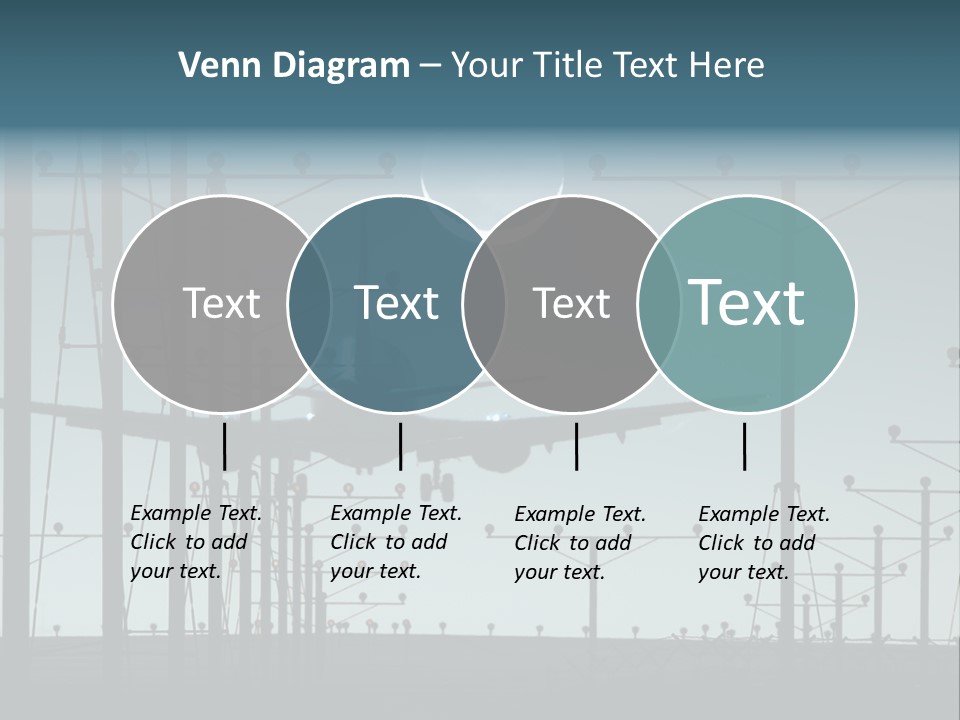 A Plane Flying In The Sky With The Moon In The Background PowerPoint Template