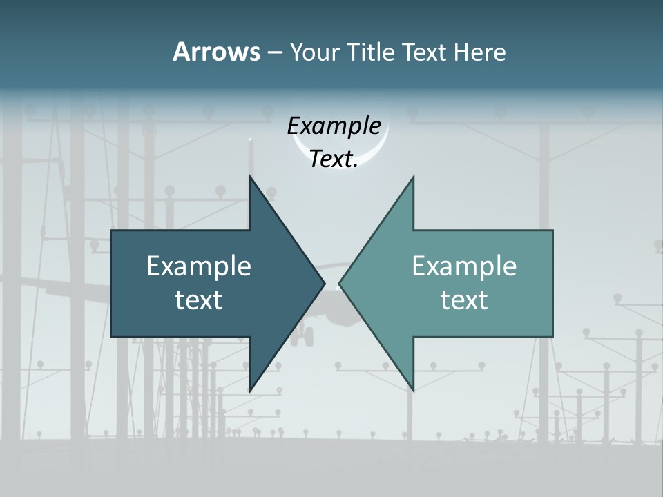 A Plane Flying In The Sky With The Moon In The Background PowerPoint Template