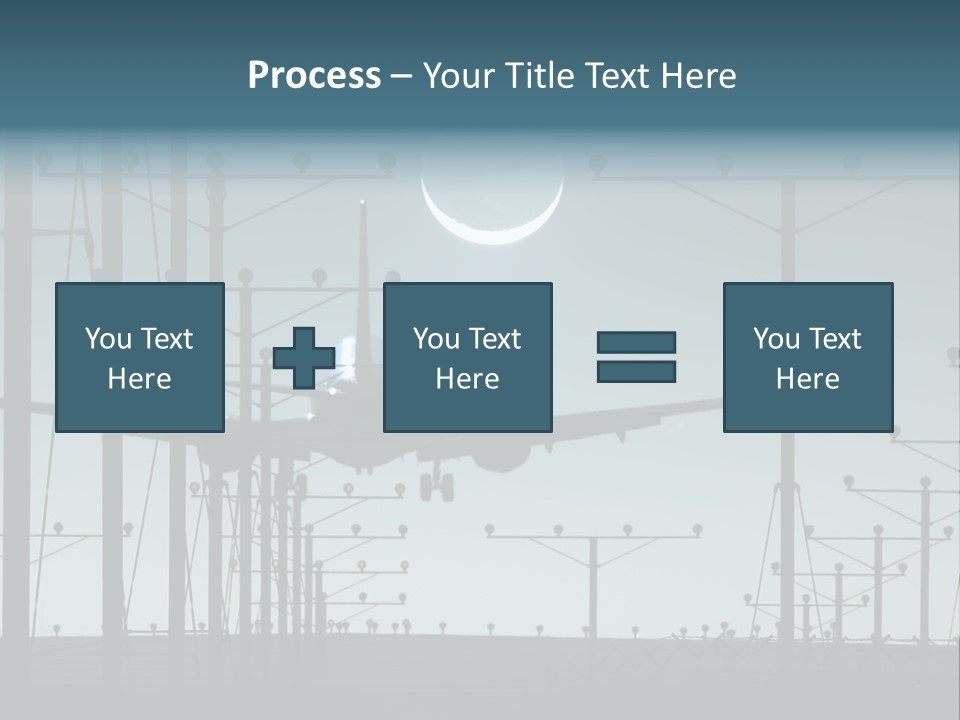 A Plane Flying In The Sky With The Moon In The Background PowerPoint Template