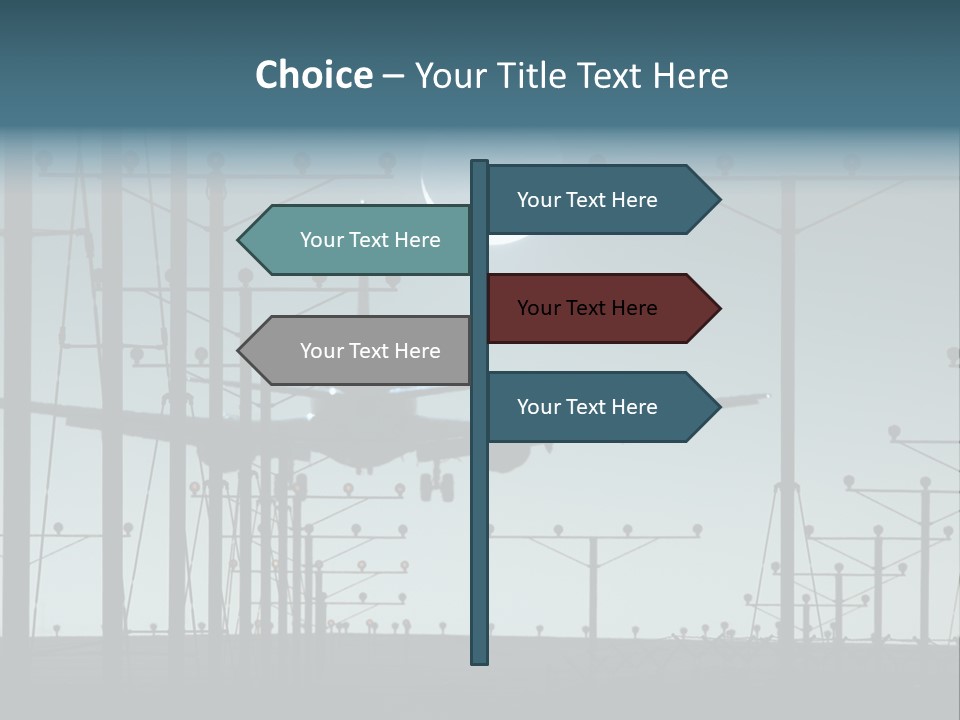 A Plane Flying In The Sky With The Moon In The Background PowerPoint Template