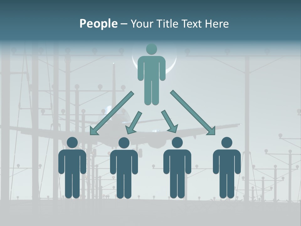 A Plane Flying In The Sky With The Moon In The Background PowerPoint Template