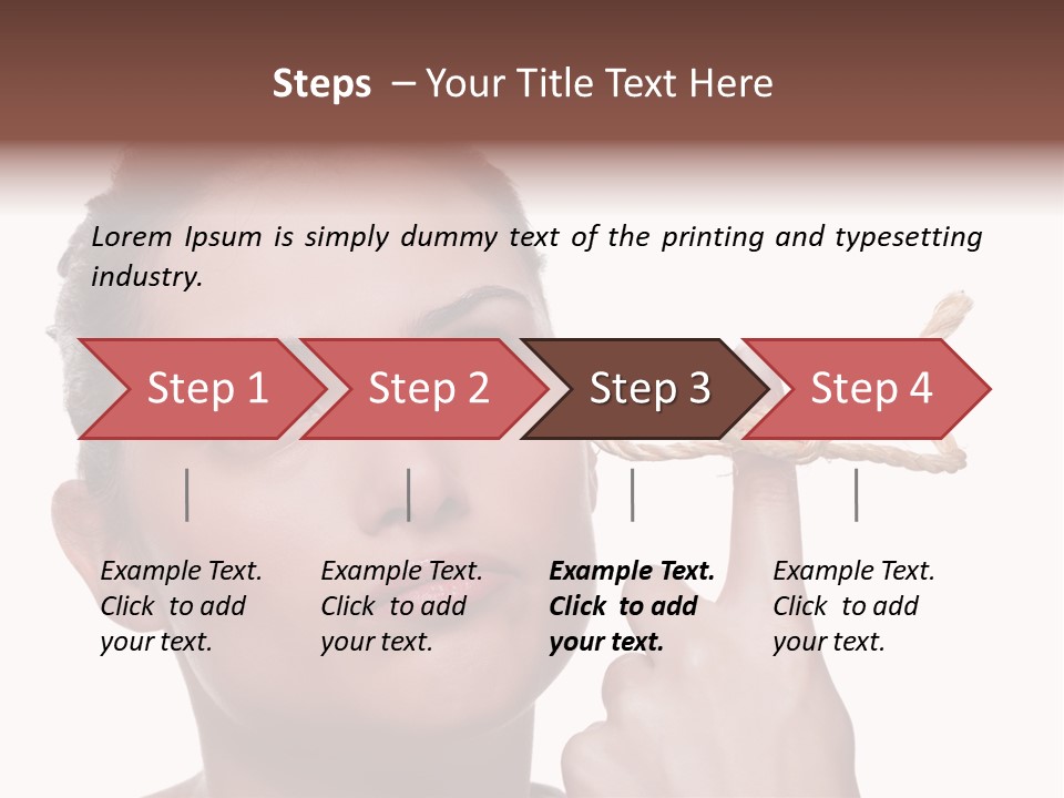 Attractive Young Woman Trying To Remember What The Piece Of String Round Her Finger Was Meant To Remind Her Of, Isolated On White Background. PowerPoint Template