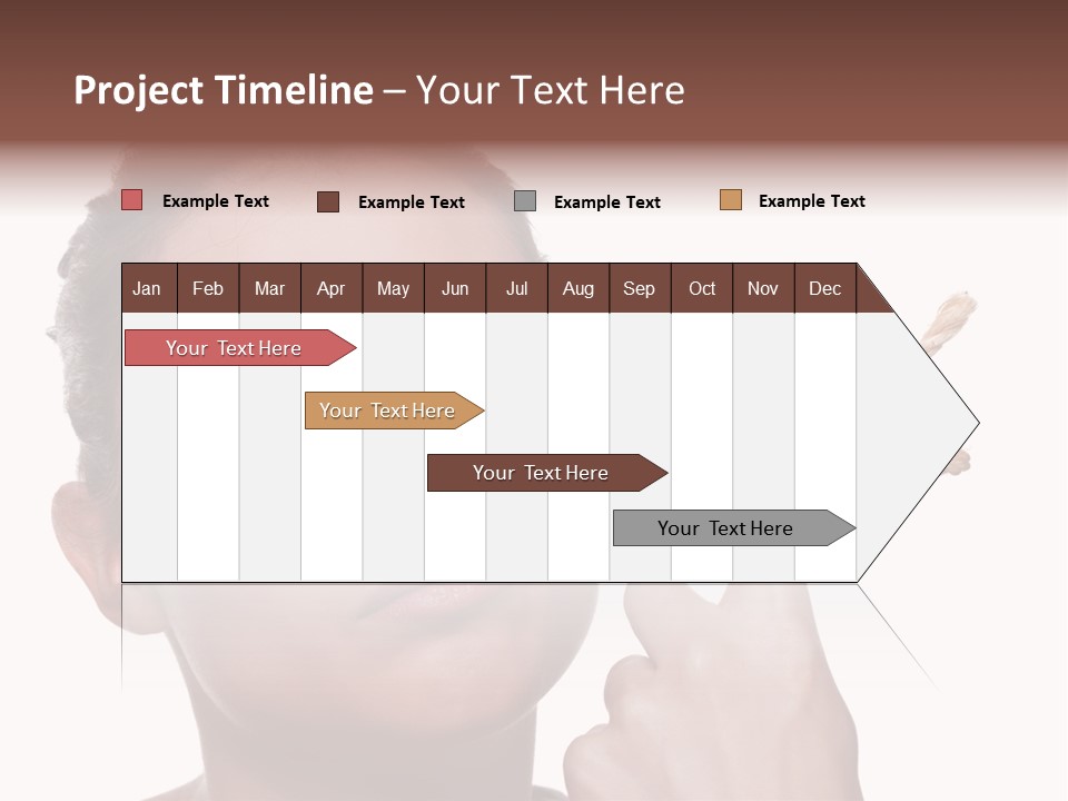 Attractive Young Woman Trying To Remember What The Piece Of String Round Her Finger Was Meant To Remind Her Of, Isolated On White Background. PowerPoint Template