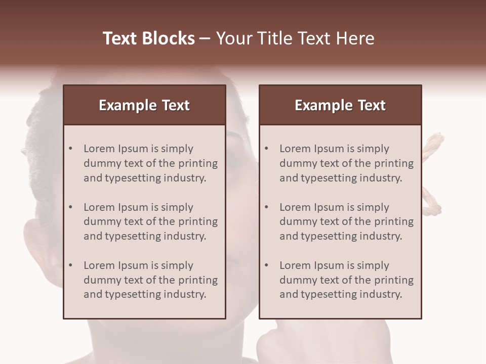 Attractive Young Woman Trying To Remember What The Piece Of String Round Her Finger Was Meant To Remind Her Of, Isolated On White Background. PowerPoint Template