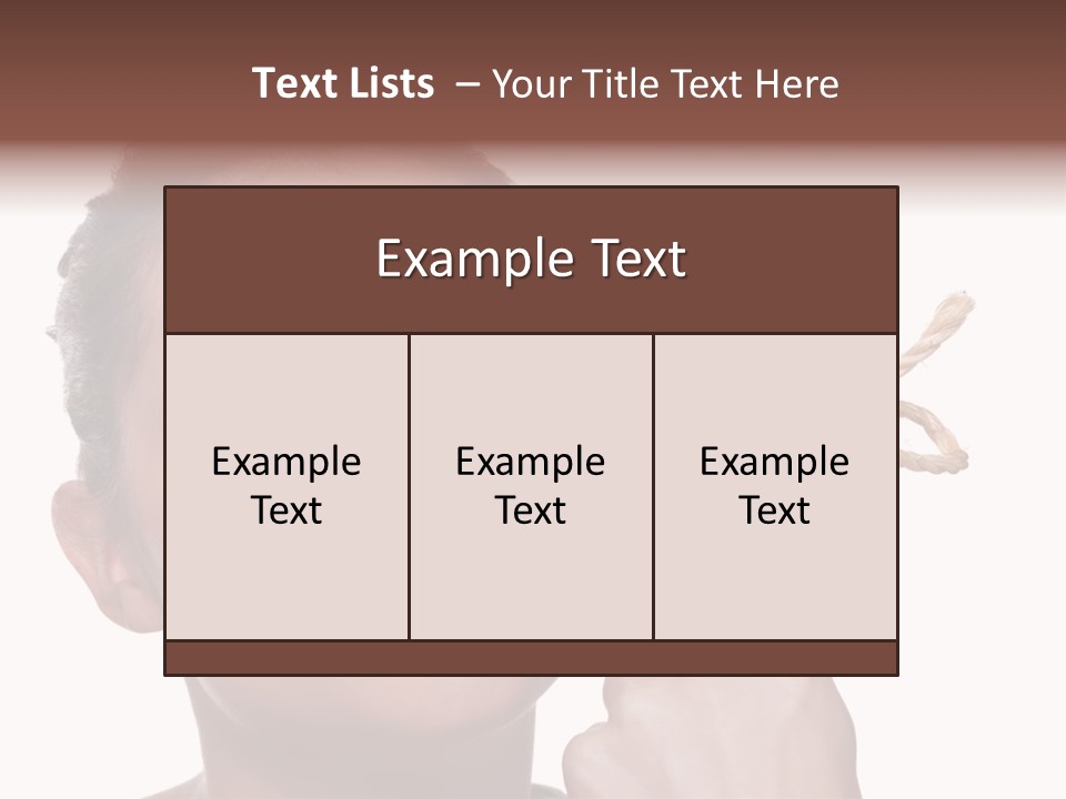 Attractive Young Woman Trying To Remember What The Piece Of String Round Her Finger Was Meant To Remind Her Of, Isolated On White Background. PowerPoint Template