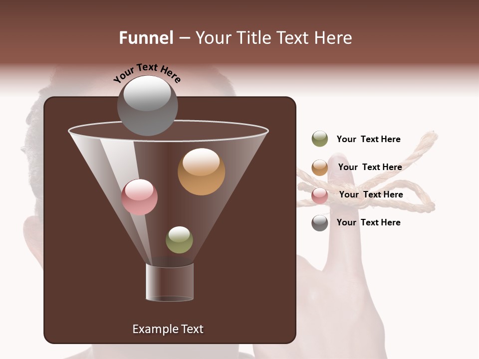 Attractive Young Woman Trying To Remember What The Piece Of String Round Her Finger Was Meant To Remind Her Of, Isolated On White Background. PowerPoint Template