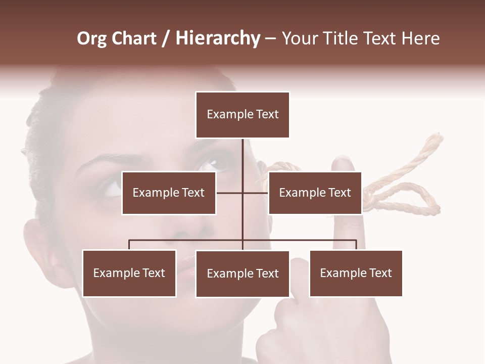 Attractive Young Woman Trying To Remember What The Piece Of String Round Her Finger Was Meant To Remind Her Of, Isolated On White Background. PowerPoint Template