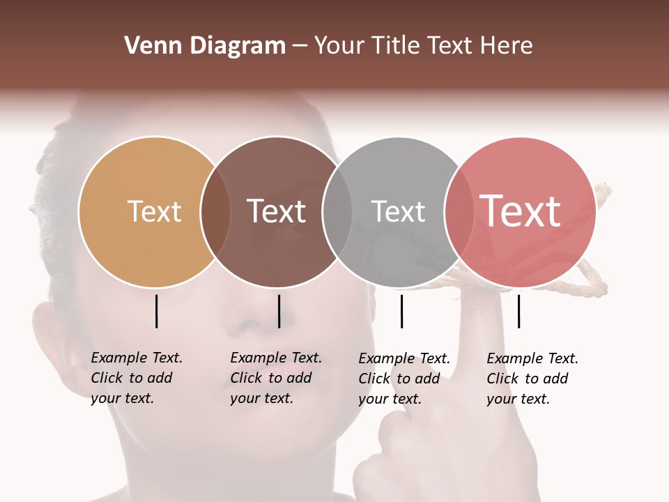 Attractive Young Woman Trying To Remember What The Piece Of String Round Her Finger Was Meant To Remind Her Of, Isolated On White Background. PowerPoint Template