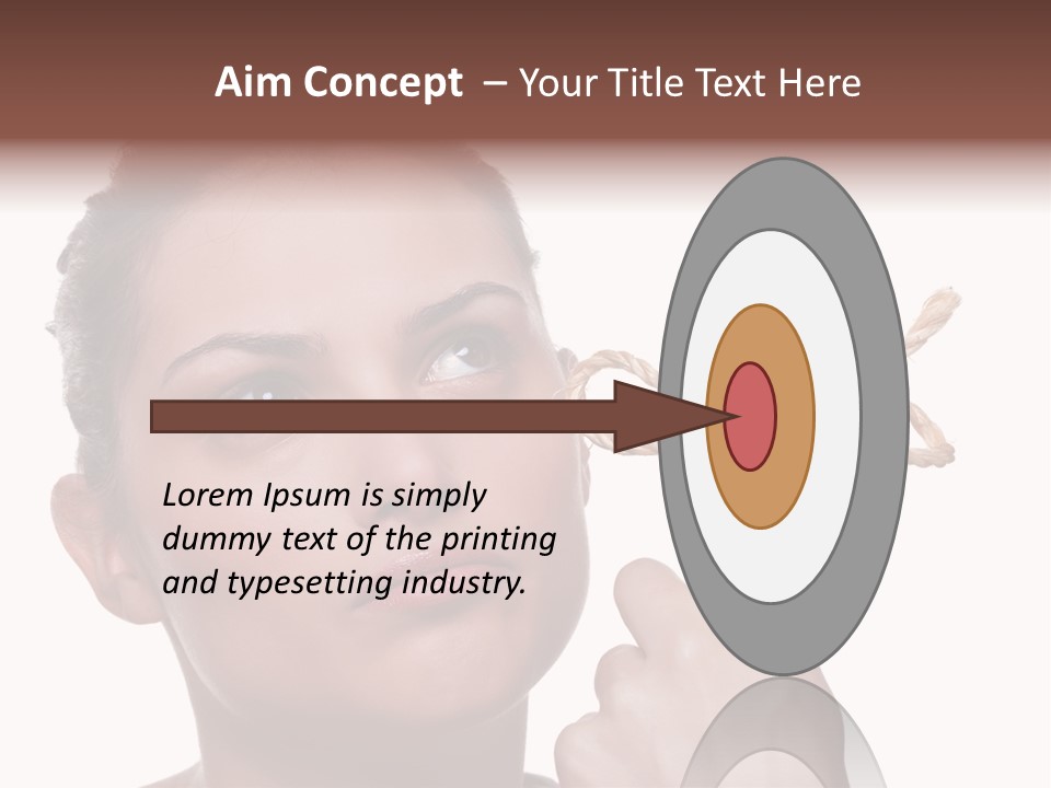 Attractive Young Woman Trying To Remember What The Piece Of String Round Her Finger Was Meant To Remind Her Of, Isolated On White Background. PowerPoint Template