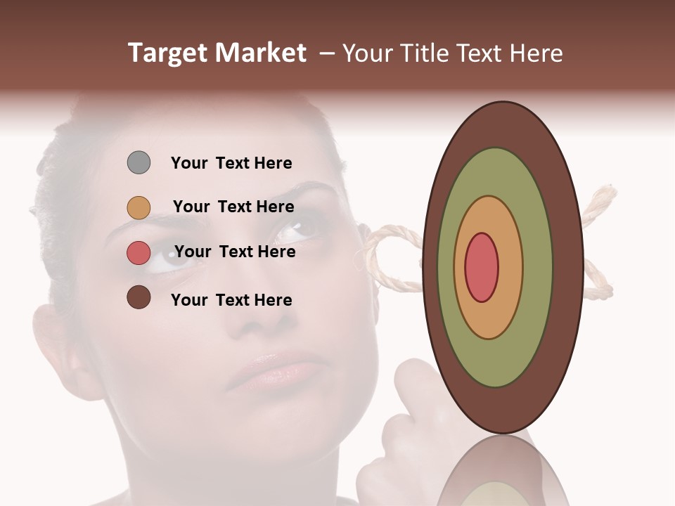 Attractive Young Woman Trying To Remember What The Piece Of String Round Her Finger Was Meant To Remind Her Of, Isolated On White Background. PowerPoint Template