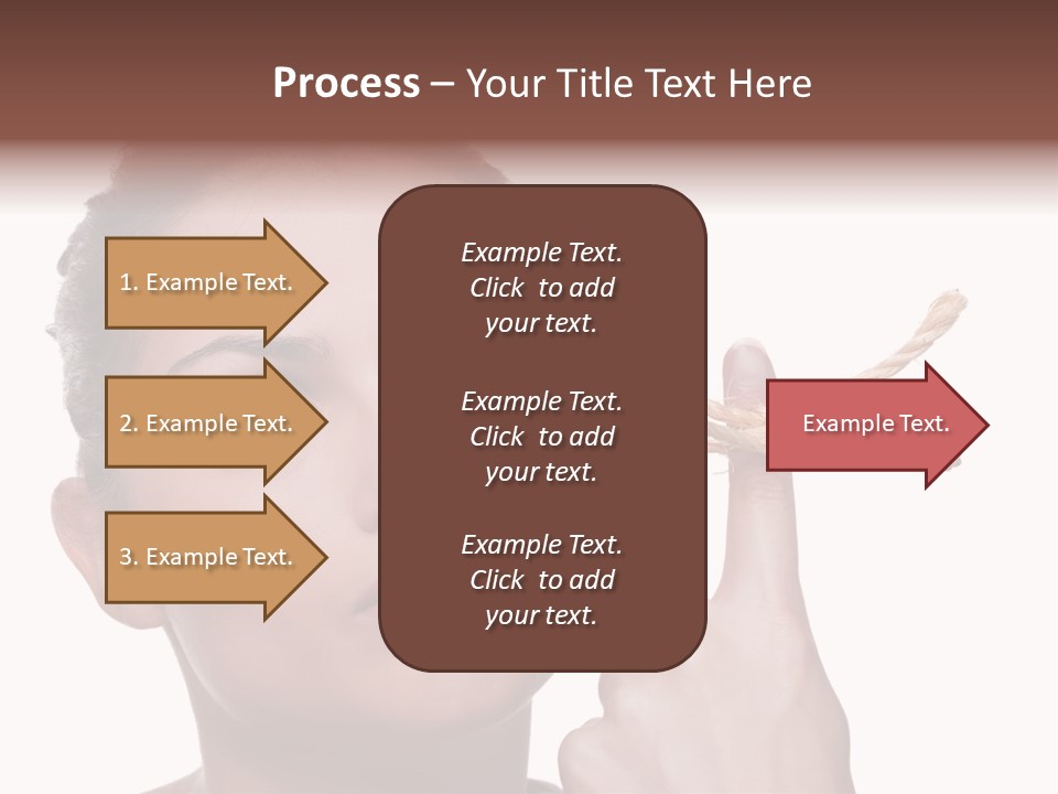 Attractive Young Woman Trying To Remember What The Piece Of String Round Her Finger Was Meant To Remind Her Of, Isolated On White Background. PowerPoint Template