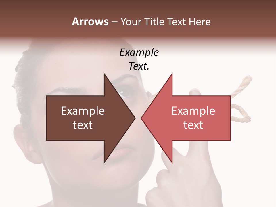 Attractive Young Woman Trying To Remember What The Piece Of String Round Her Finger Was Meant To Remind Her Of, Isolated On White Background. PowerPoint Template