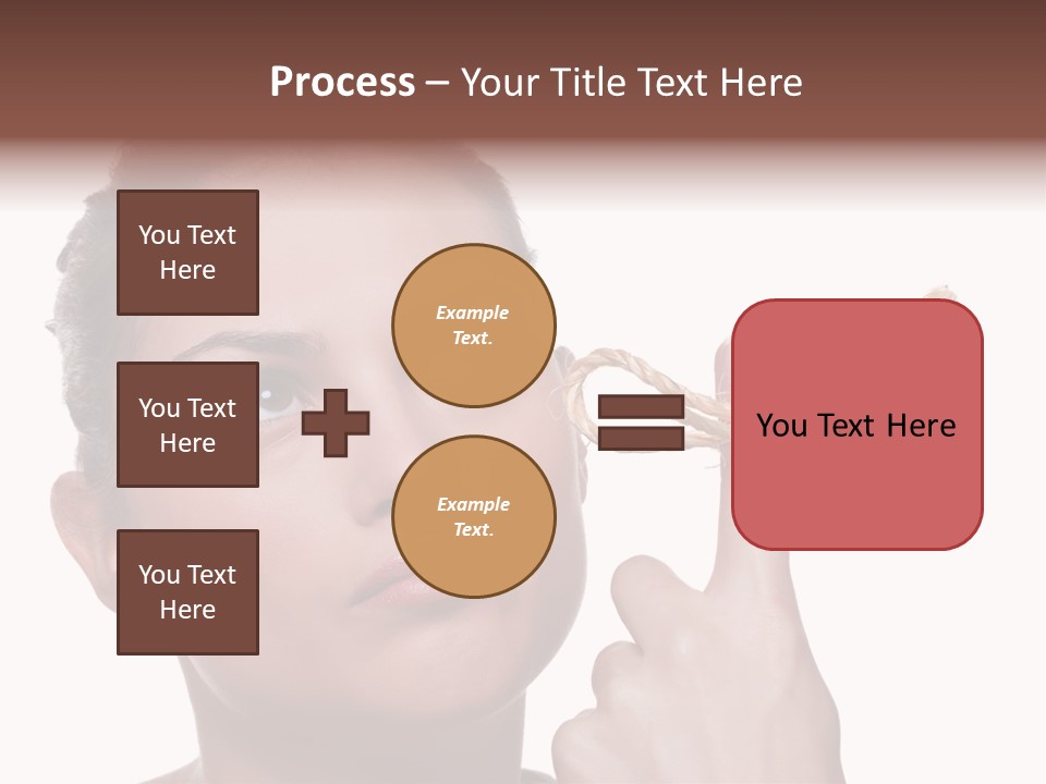 Attractive Young Woman Trying To Remember What The Piece Of String Round Her Finger Was Meant To Remind Her Of, Isolated On White Background. PowerPoint Template