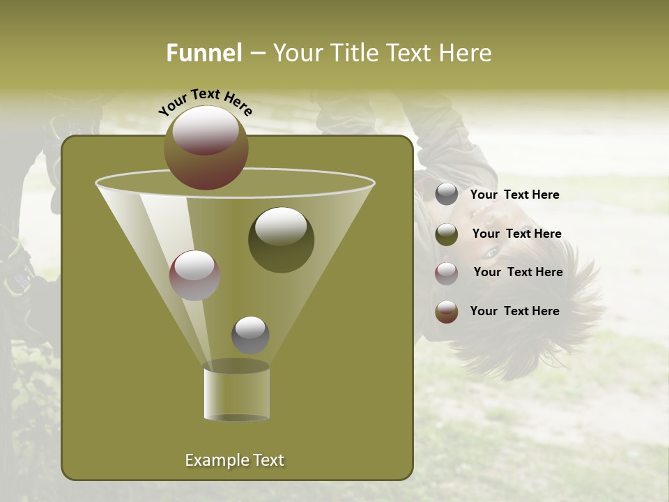 Cute Boy Hanging From Branch Of Tree. Summer Time PowerPoint Template