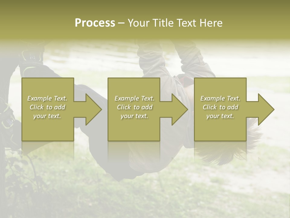 Cute Boy Hanging From Branch Of Tree. Summer Time PowerPoint Template