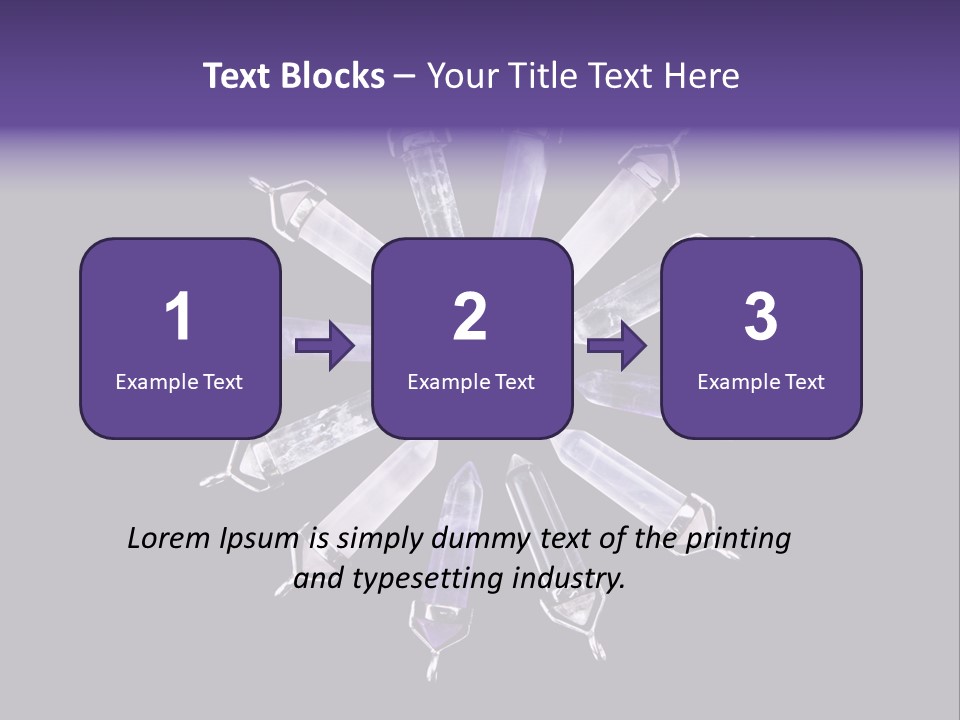 Twelve Crystal Quartz, Rose Quartz, And Amethyst Points With Silver Mountings Arranged To Create A Circular Sunburst, Isolated On Black Background PowerPoint Template