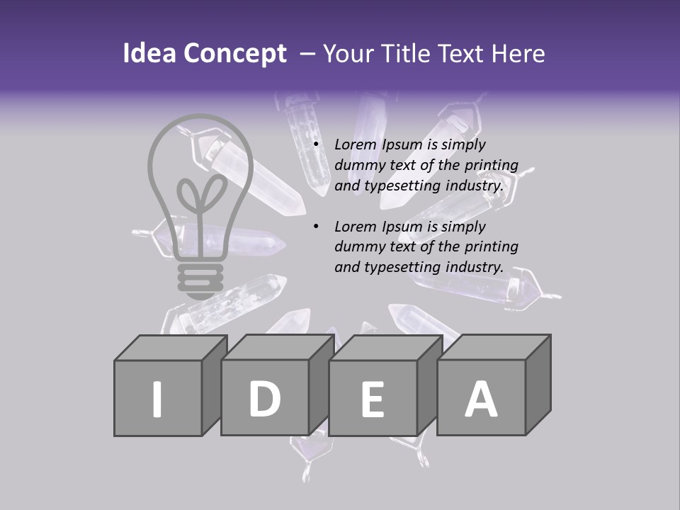 Twelve Crystal Quartz, Rose Quartz, And Amethyst Points With Silver Mountings Arranged To Create A Circular Sunburst, Isolated On Black Background PowerPoint Template