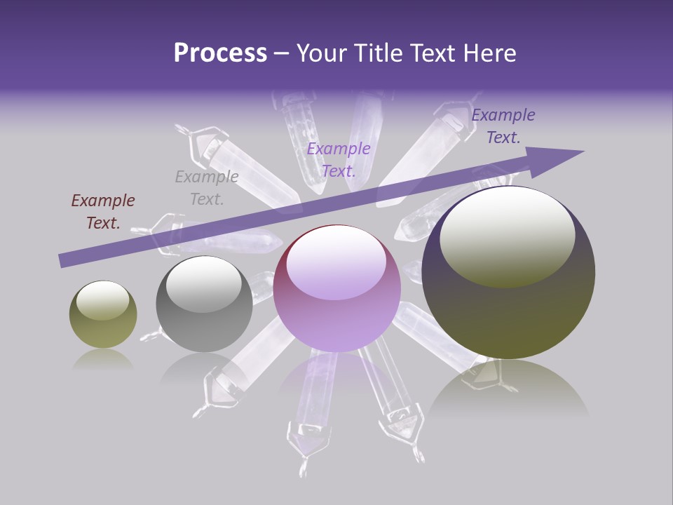 Twelve Crystal Quartz, Rose Quartz, And Amethyst Points With Silver Mountings Arranged To Create A Circular Sunburst, Isolated On Black Background PowerPoint Template