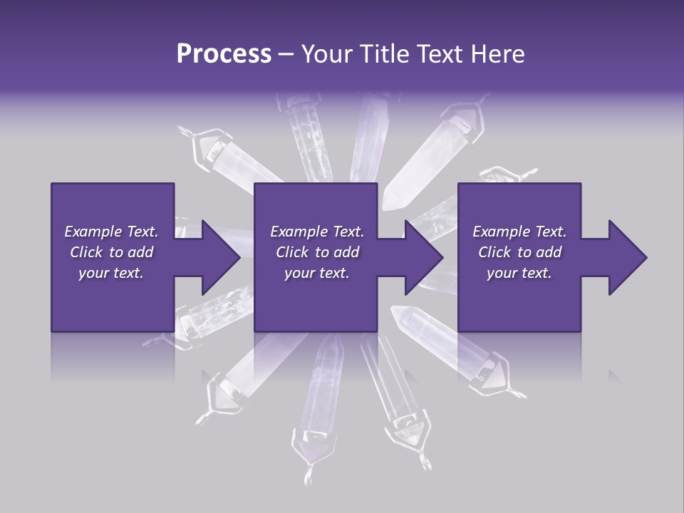 Twelve Crystal Quartz, Rose Quartz, And Amethyst Points With Silver Mountings Arranged To Create A Circular Sunburst, Isolated On Black Background PowerPoint Template