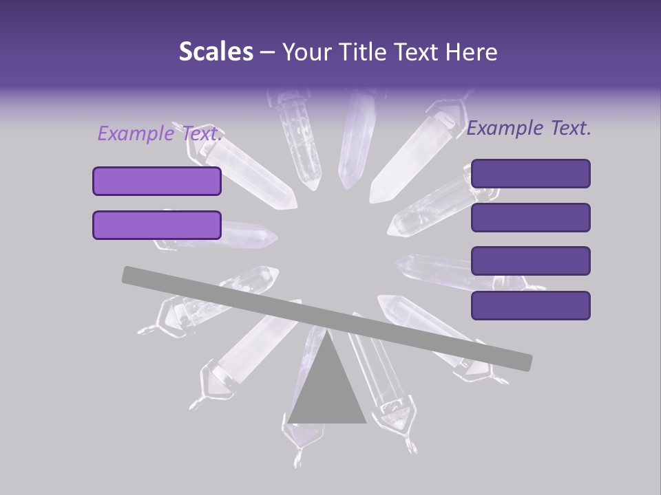 Twelve Crystal Quartz, Rose Quartz, And Amethyst Points With Silver Mountings Arranged To Create A Circular Sunburst, Isolated On Black Background PowerPoint Template