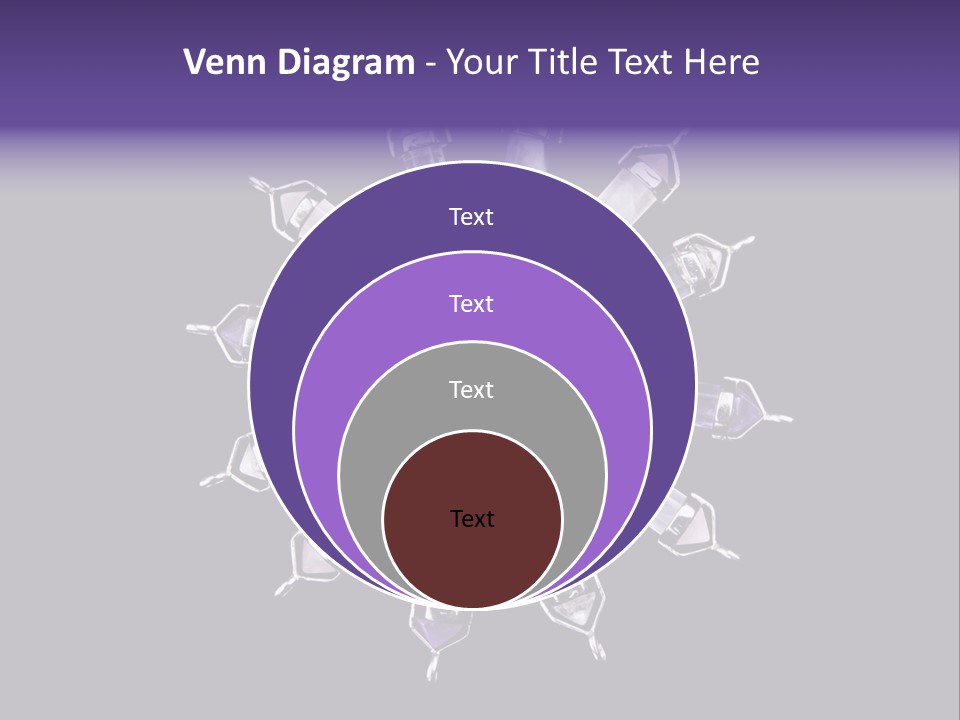 Twelve Crystal Quartz, Rose Quartz, And Amethyst Points With Silver Mountings Arranged To Create A Circular Sunburst, Isolated On Black Background PowerPoint Template