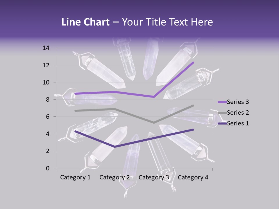 Twelve Crystal Quartz, Rose Quartz, And Amethyst Points With Silver Mountings Arranged To Create A Circular Sunburst, Isolated On Black Background PowerPoint Template