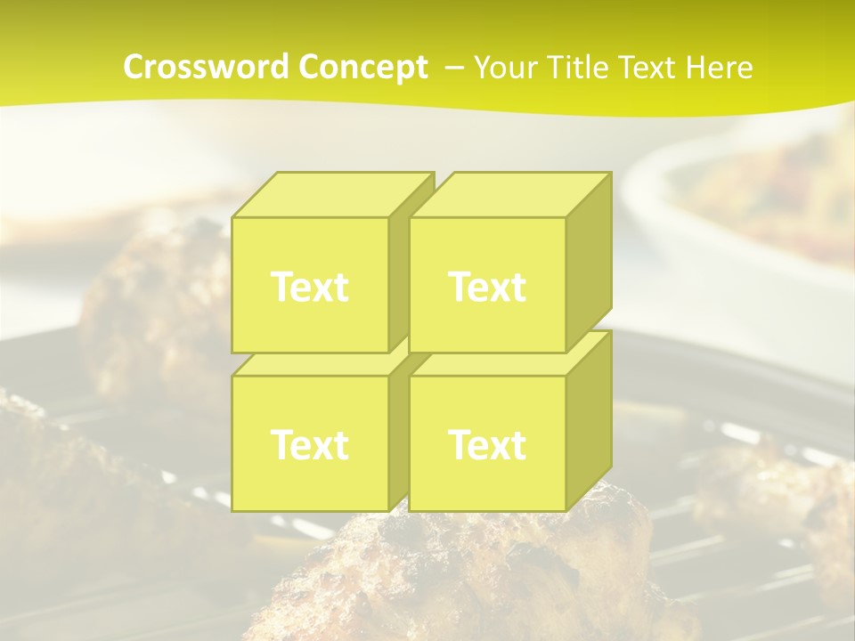 Chicken Cooking On A Grill PowerPoint Template