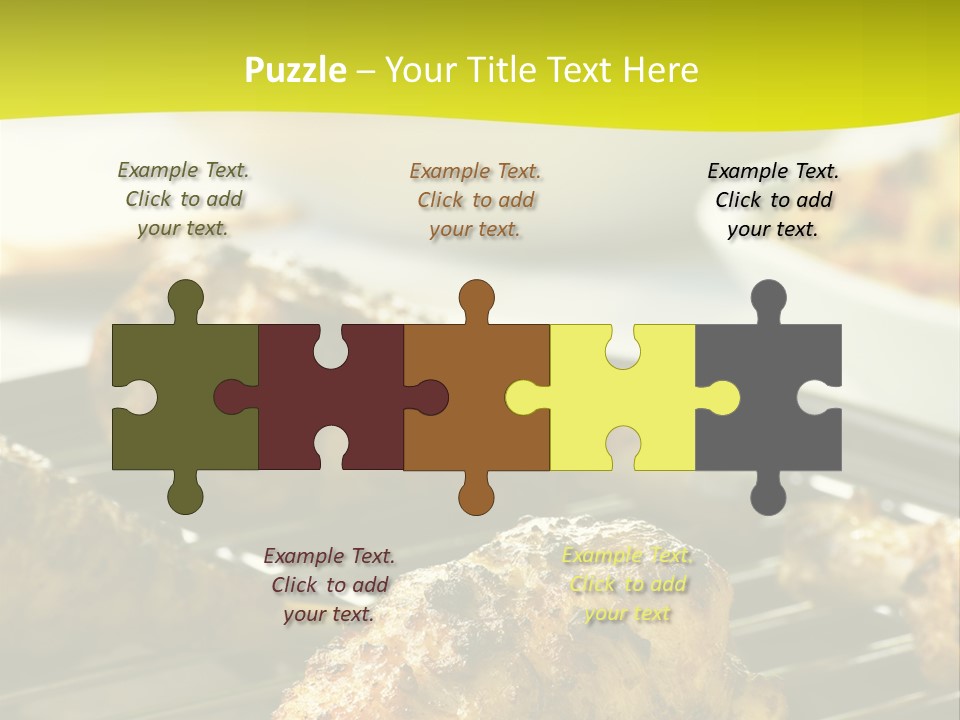 Chicken Cooking On A Grill PowerPoint Template