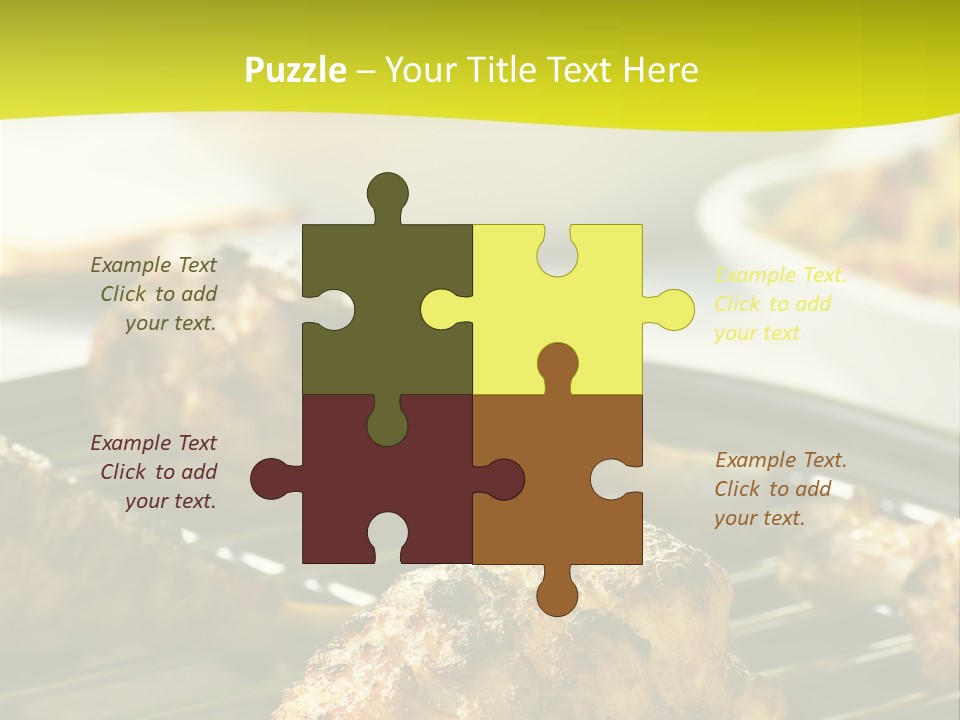 Chicken Cooking On A Grill PowerPoint Template