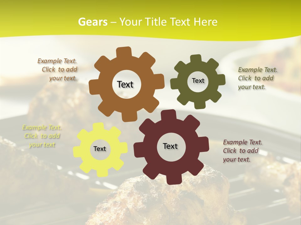 Chicken Cooking On A Grill PowerPoint Template