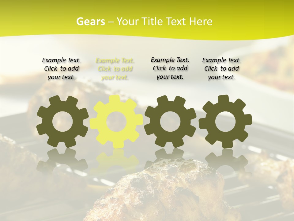 Chicken Cooking On A Grill PowerPoint Template