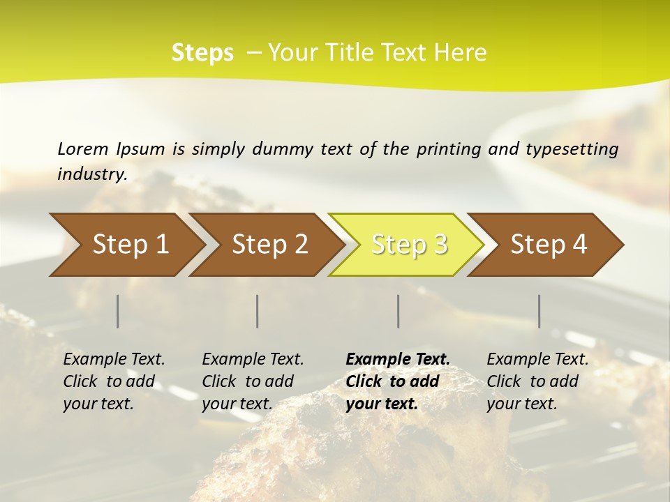 Chicken Cooking On A Grill PowerPoint Template
