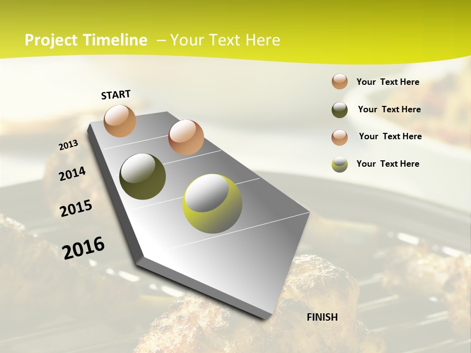 Chicken Cooking On A Grill PowerPoint Template