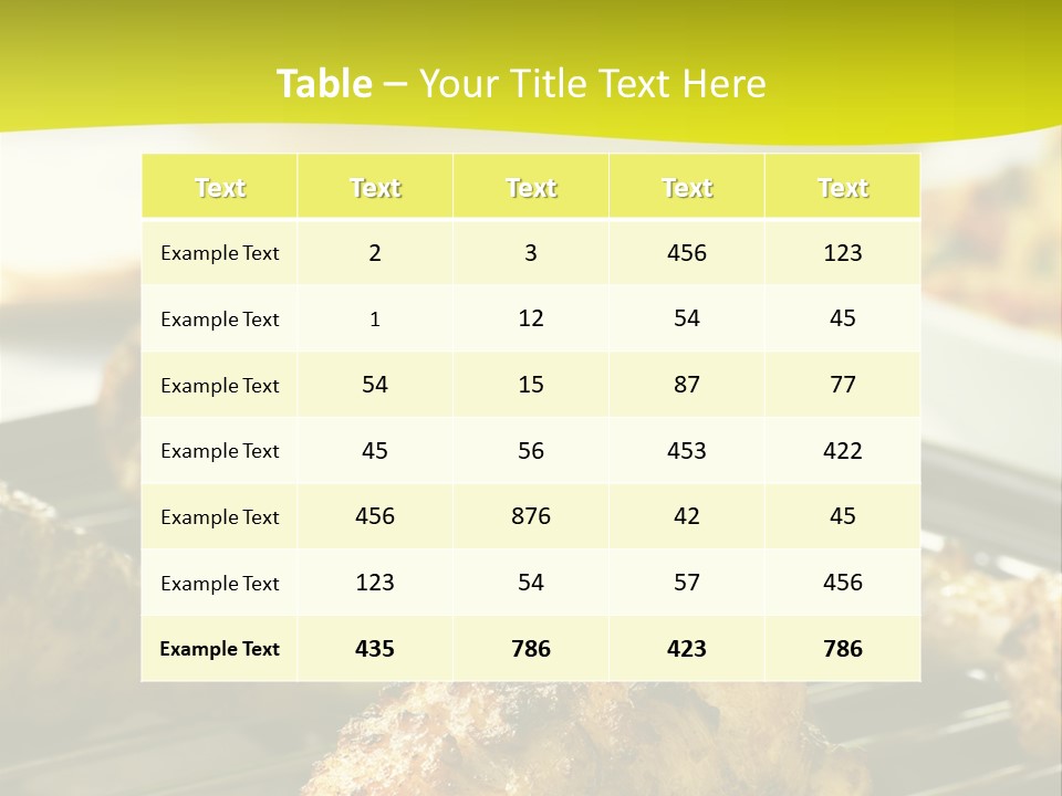 Chicken Cooking On A Grill PowerPoint Template