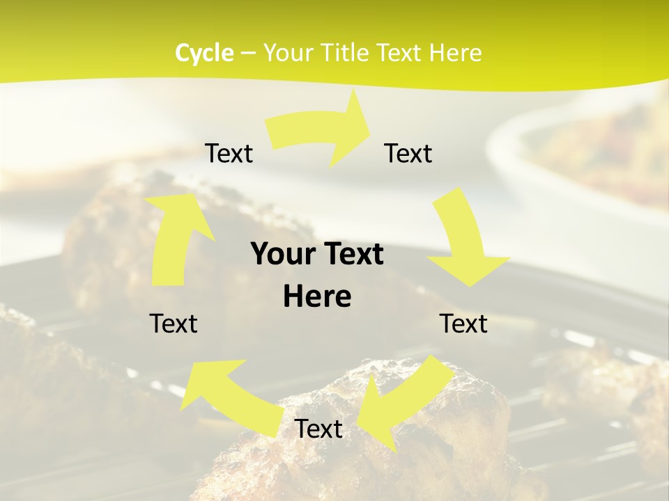 Chicken Cooking On A Grill PowerPoint Template