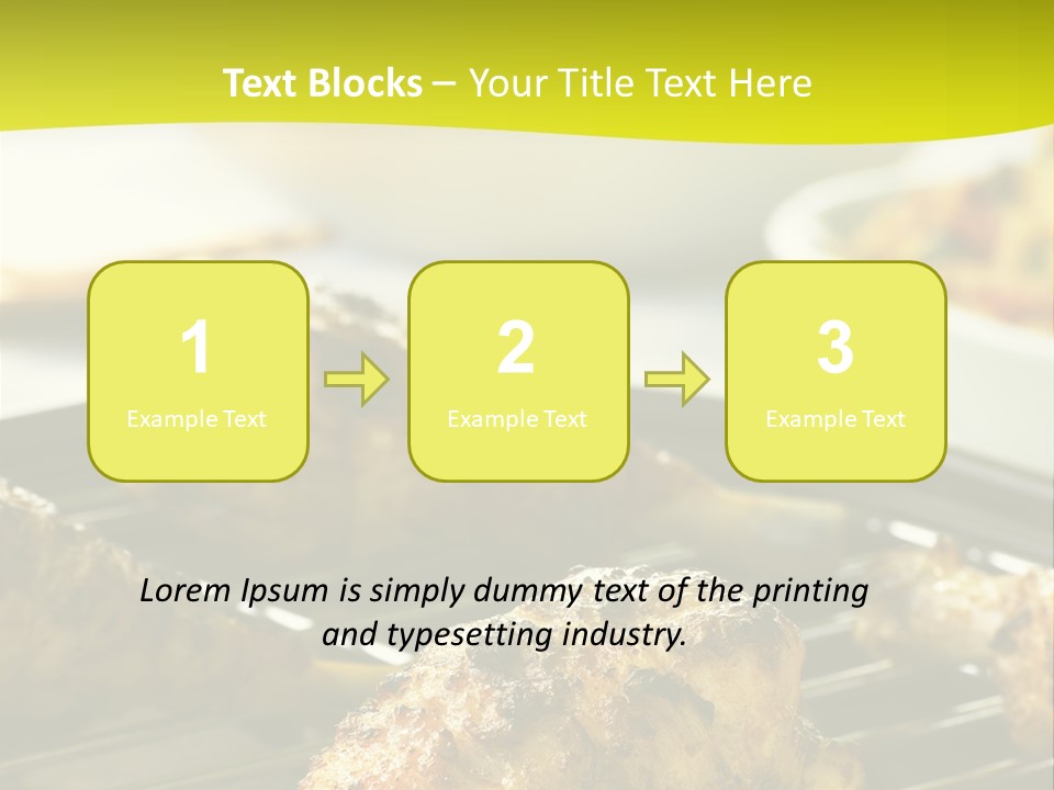 Chicken Cooking On A Grill PowerPoint Template