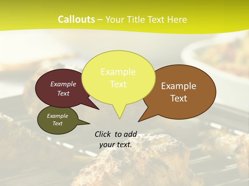 Chicken Cooking On A Grill PowerPoint Template