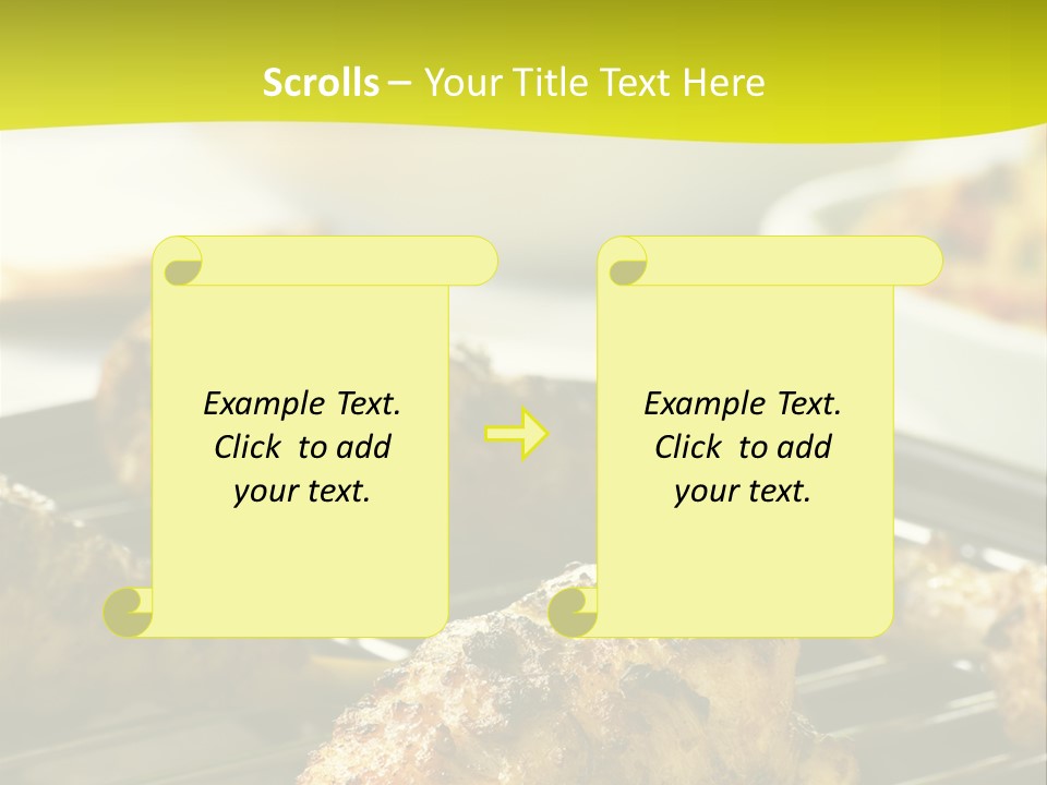 Chicken Cooking On A Grill PowerPoint Template