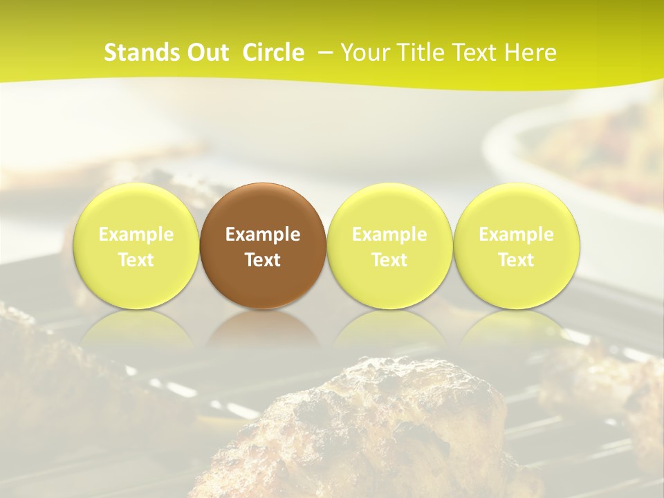 Chicken Cooking On A Grill PowerPoint Template
