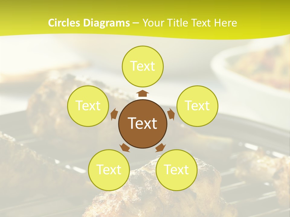 Chicken Cooking On A Grill PowerPoint Template