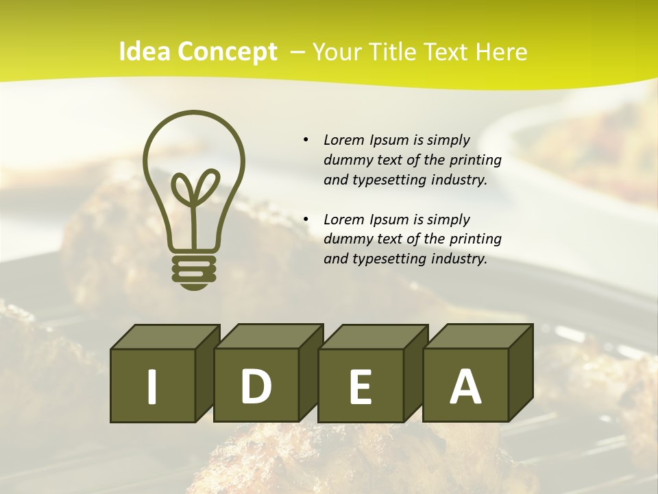 Chicken Cooking On A Grill PowerPoint Template