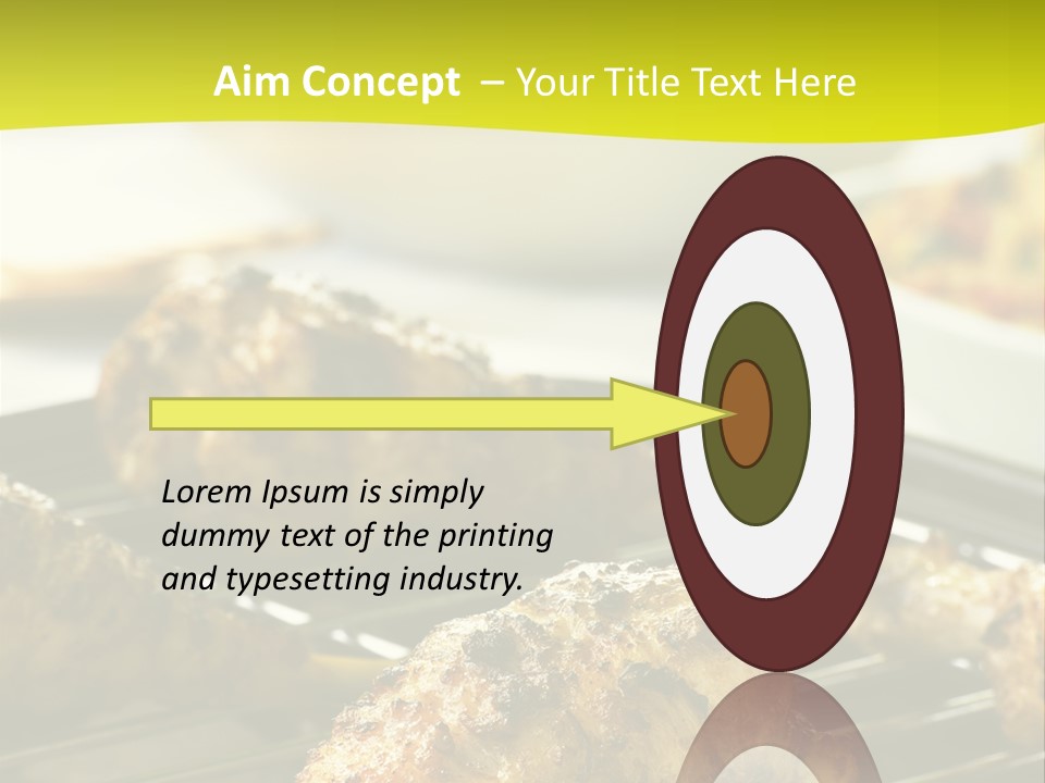 Chicken Cooking On A Grill PowerPoint Template