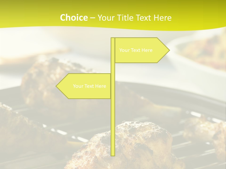 Chicken Cooking On A Grill PowerPoint Template