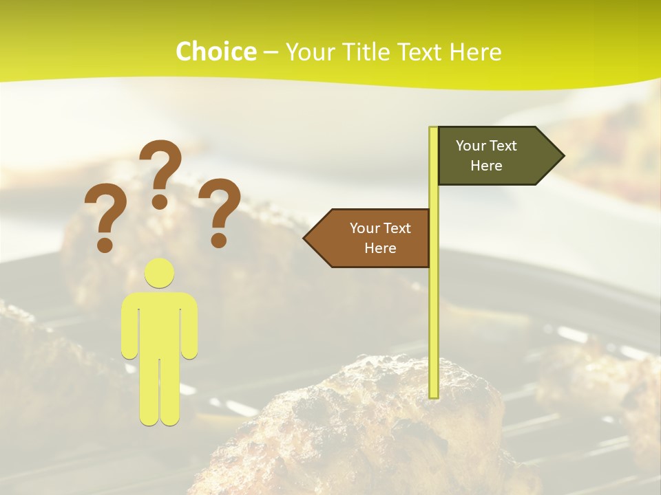 Chicken Cooking On A Grill PowerPoint Template