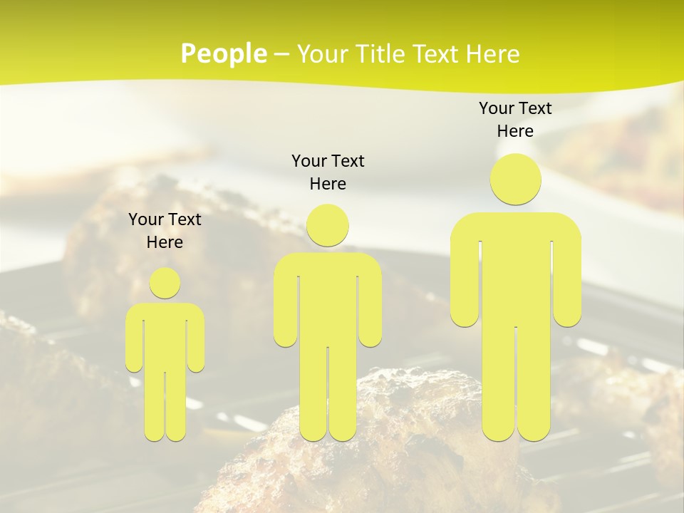 Chicken Cooking On A Grill PowerPoint Template