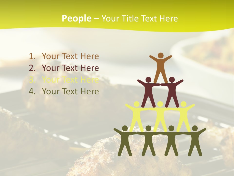 Chicken Cooking On A Grill PowerPoint Template