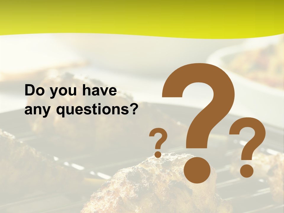 Chicken Cooking On A Grill PowerPoint Template