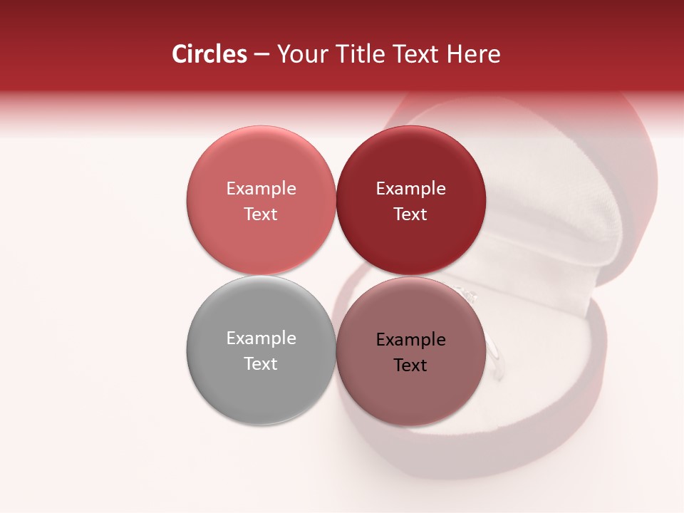 An Open Red Velvet Ring Box With A White Diamond In It PowerPoint Template
