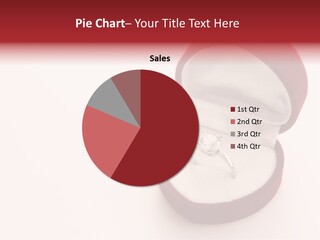 An Open Red Velvet Ring Box With A White Diamond In It PowerPoint Template